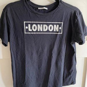 Navy TShirt with London Graphic